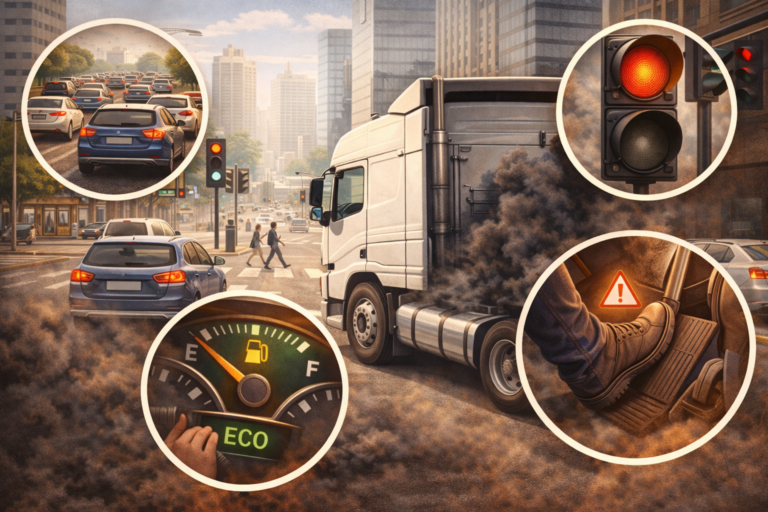 Entenda por que o consumo de combustível aumenta em trechos urbanos e como o tráfego impacta a eficiência dos caminhões.