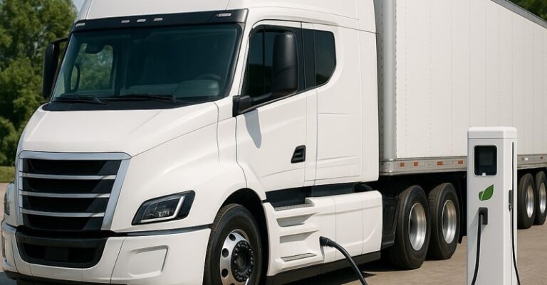 O artigo aborda novas tecnologias no transporte sustentável de caminhões, como veículos elétricos e híbridos, que reduzem emissões, aumentam a eficiência e melhoram a segurança. A adoção dessas inovações é crucial para um futuro mais ecológico na ind