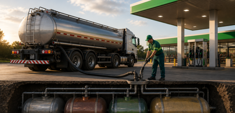 A logística de combustíveis envolve transporte, segurança e controle contínuo até os postos.