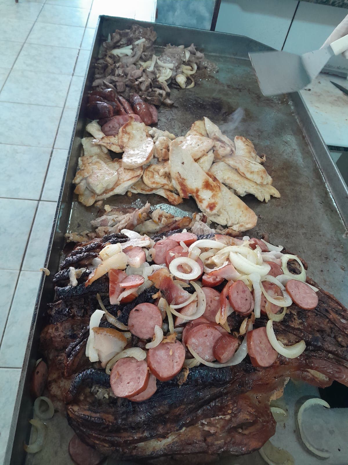 Churrasco na chapa no Restaurante Barcelona