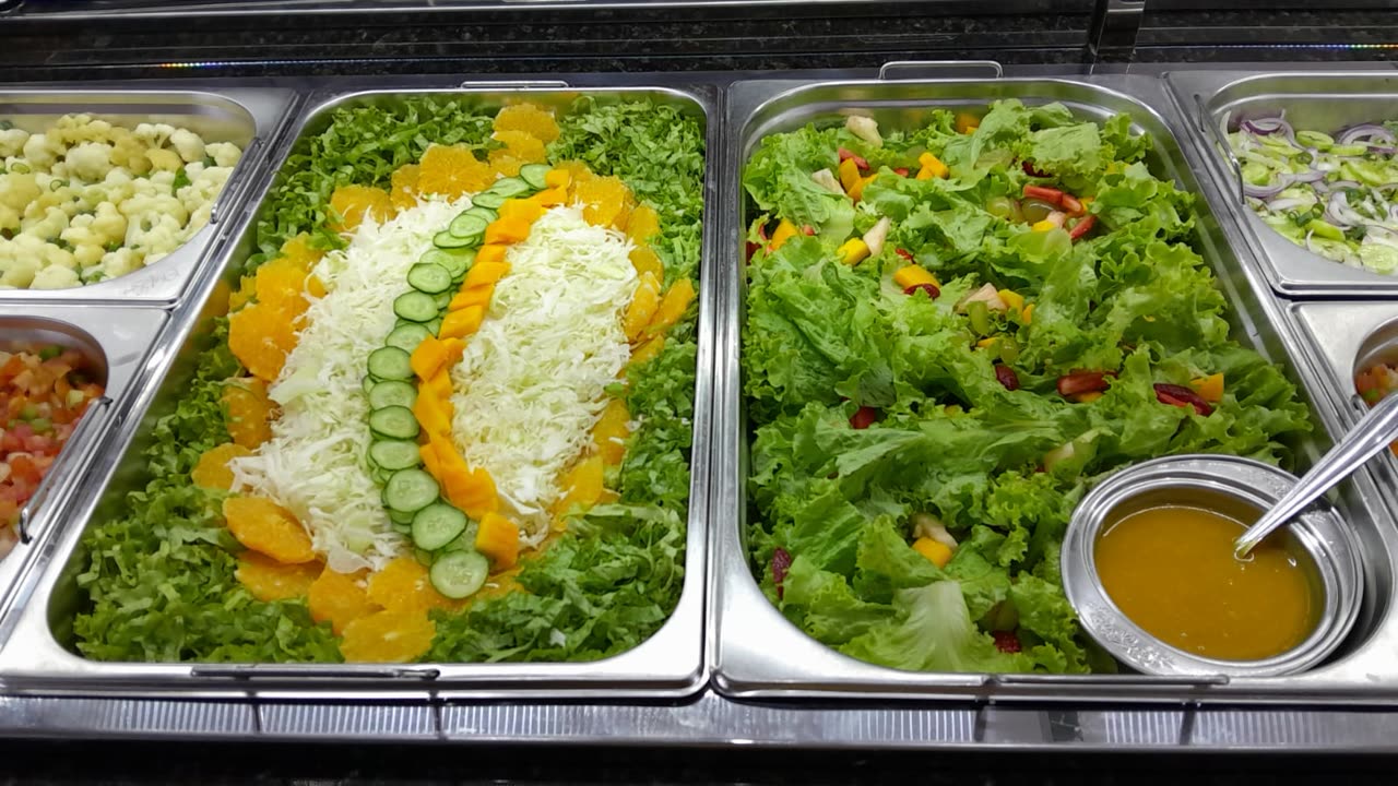 Saladas no Restaurante Barcelona
